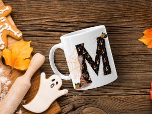 Halloween Initial Witches Hats Mug