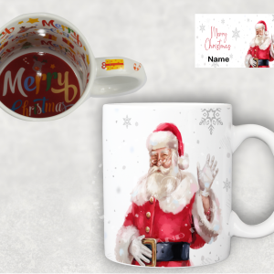 Personalised Santa Snowflake Christmas Mug