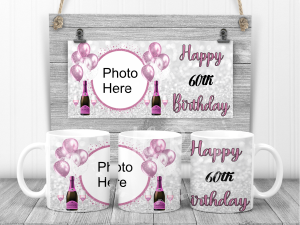 Personalised Birthday Photo Balloon Mug