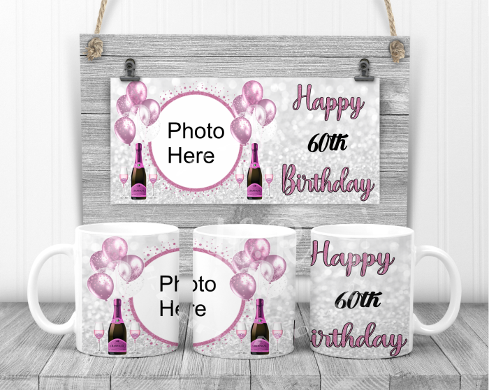 Personalised Birthday Photo Balloon Mug