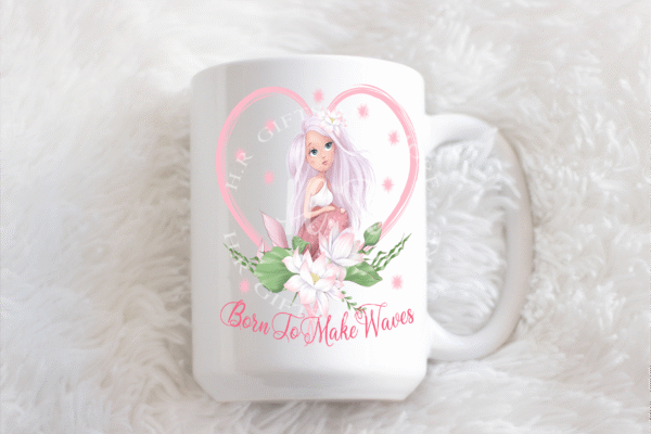 Born To Make Waves Personalised Mug