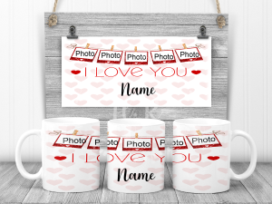 Personalised I Love You Photo Mug