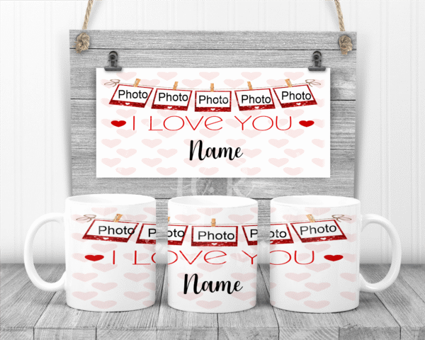 Personalised I Love You Photo Mug