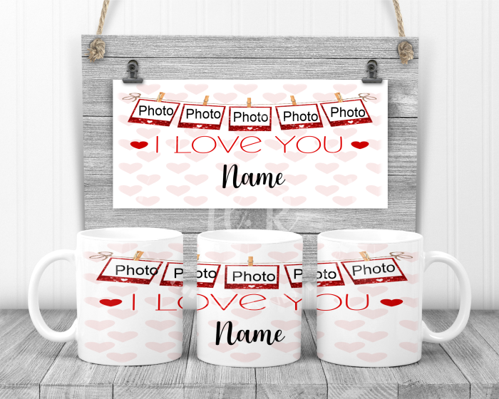 Personalised I Love You Photo Mug