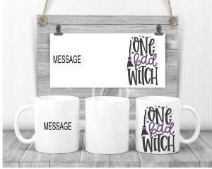 Personalised One Bad Witch Mug