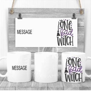 Personalised One Bad Witch Mug