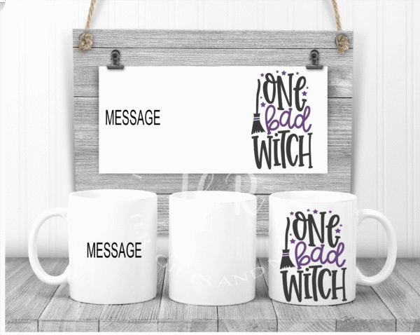 Personalised One Bad Witch Mug
