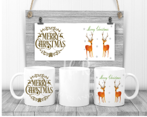 Merry Christmas Reindeer Mug
