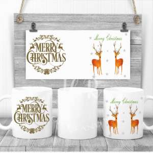 Merry Christmas Reindeer Mug