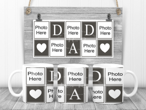 Personalised Photo Dad and Hearts Mug