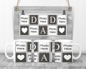Personalised Photo Dad and Hearts Mug