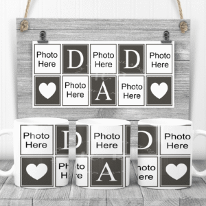 Personalised Photo Dad and Hearts Mug