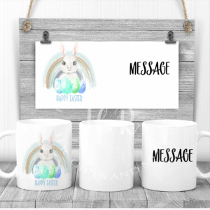 Personalised Happy Easter Bunny Mug