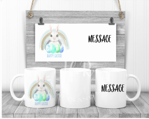 Personalised Happy Easter Bunny Mug