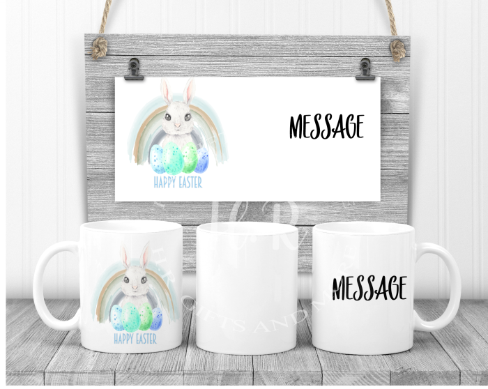 Personalised Happy Easter Bunny Mug