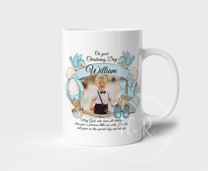 Personalised Christening Photo Mug