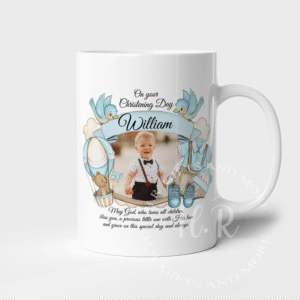 Personalised Christening Photo Mug