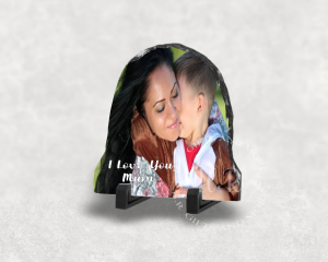 Personalised Photo I/We Love You Mum/Dad Rock Slate