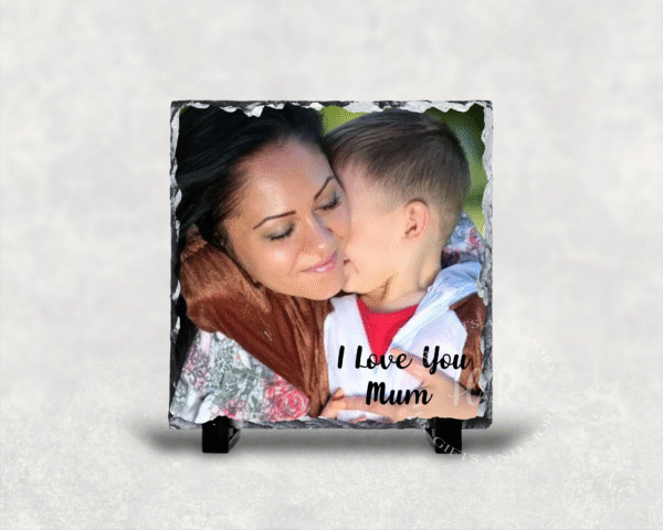 Personalised Photo I/We Love You Mum/Dad Rock Slate - Image 2