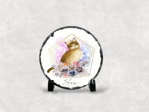 Home Accessories Personalised Cat Rock Slate