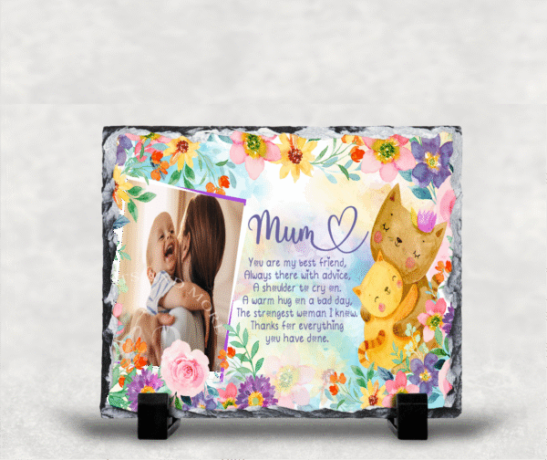 Personalised Photo Mum You Are My Best Friend Rock Slate