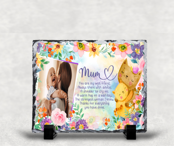 Personalised Photo Mum You Are My Best Friend Rock Slate