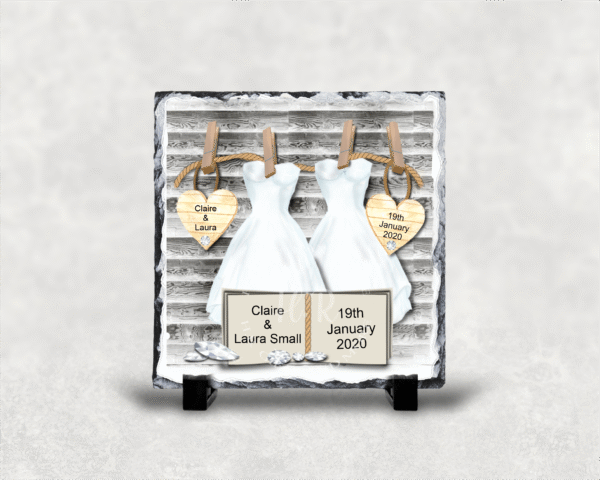 Personalised Wedding Date Keep Sake Rock Slate - Image 3