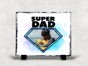 Rock Slates Personalised Photo Super Dad Rock Slate