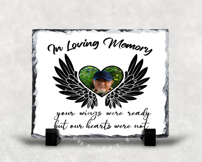 Personalised In Loving Memory Photo Rock Slate