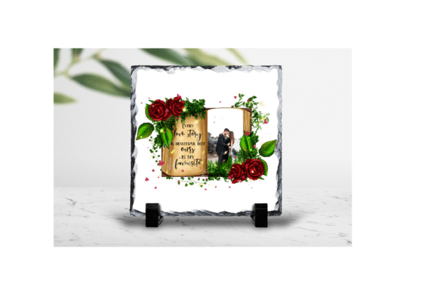Every Love Story is Beautiful Photo Rock Slate