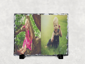 Personalised 2 Photo Rock Slate