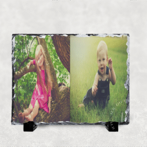 Personalised 2 Photo Rock Slate