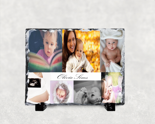 Personalised Collage Photo Rock Slate