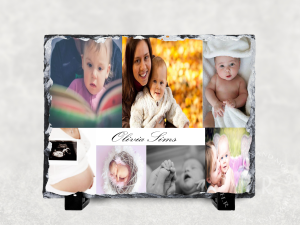 Home Personalised Collage Photo Rock Slate