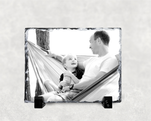 Personalised Photo Dad and Me Rock Slate