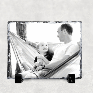 Personalised Photo Dad and Me Rock Slate