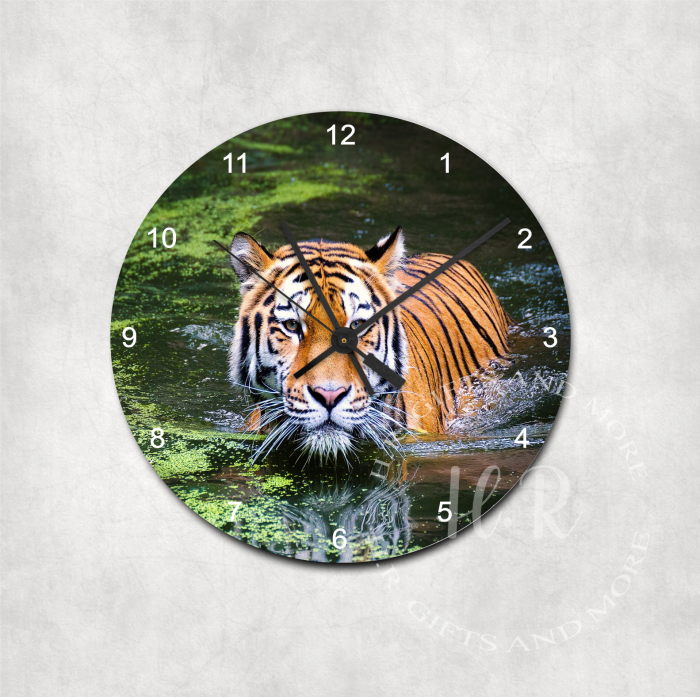 Tiger Glass Wall Clock