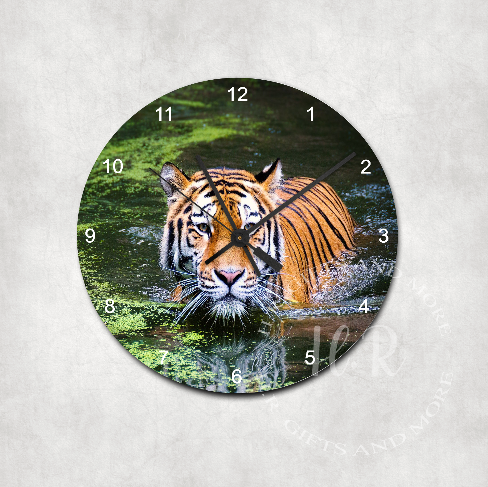 Tiger Glass Wall Clock