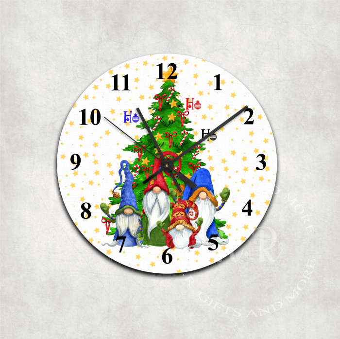 Christmas Glass Wall Clock