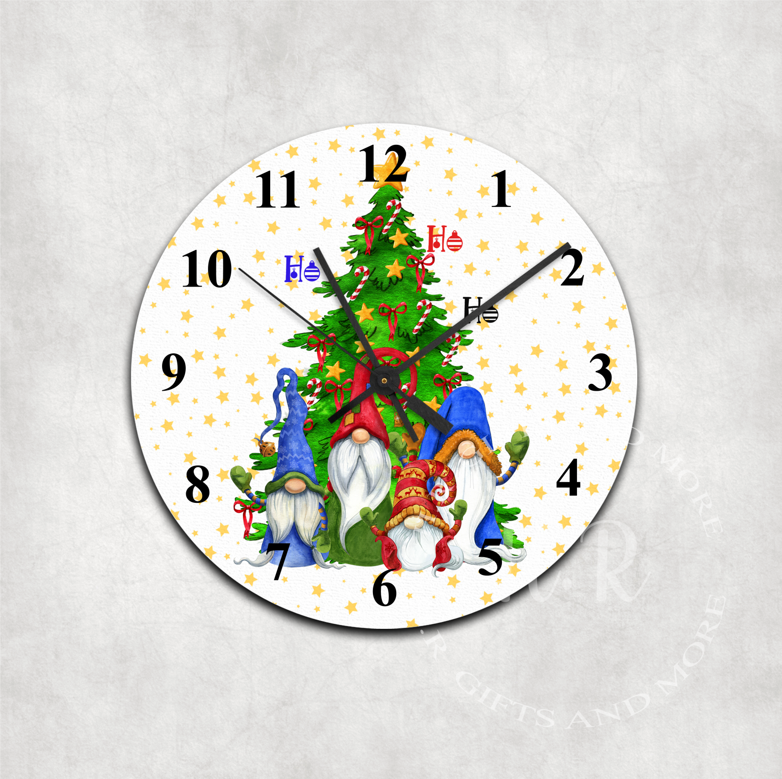 Christmas Glass Wall Clock