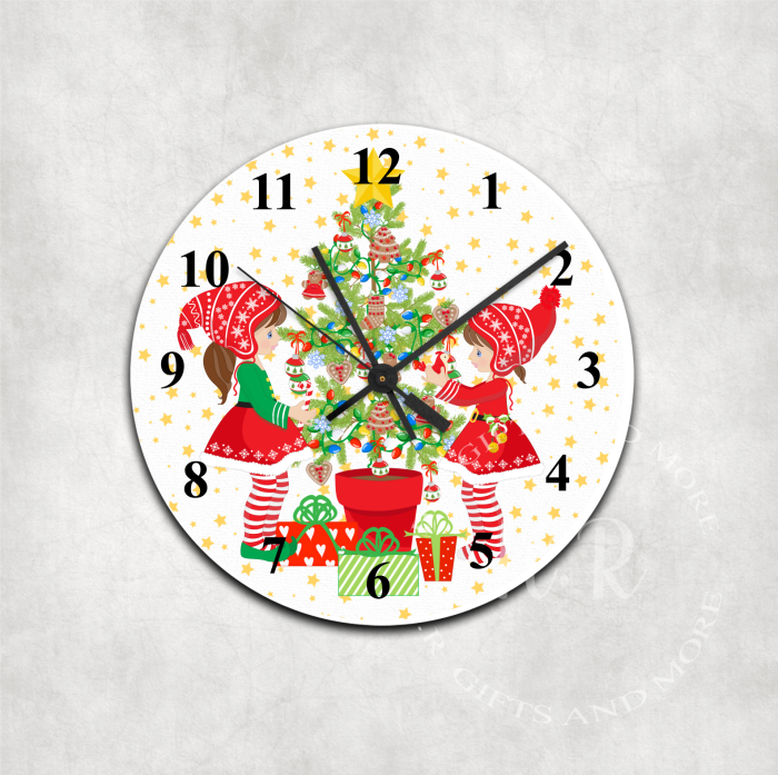 Christmas Glass Wall Clock - Image 3