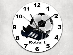 Home Football Personalised Glass Wall Clock