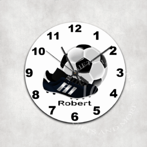 Football Personalised Glass Wall Clock