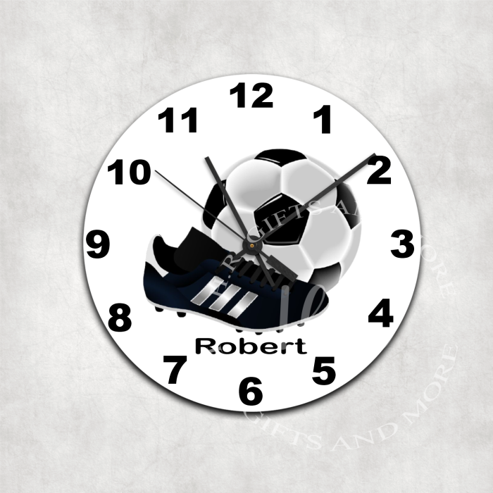 Football Personalised Glass Wall Clock