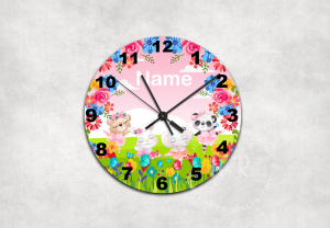 Personalised Children's Glass Wall Clocks
