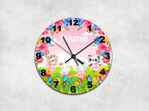 Home Accessories Personalised Children's Glass Wall Clocks