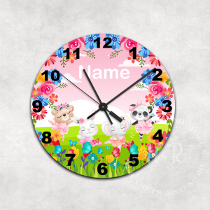 Personalised Children's Glass Wall Clocks
