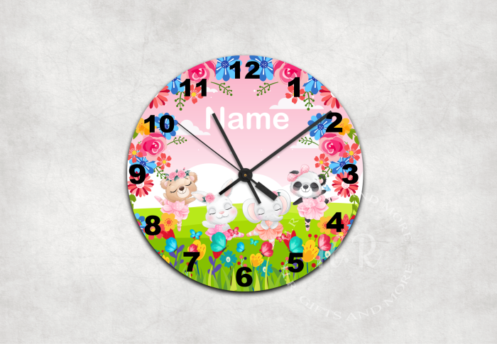 Personalised Children's Glass Wall Clocks