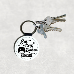 Eat Sleep Game Repeat Keyring