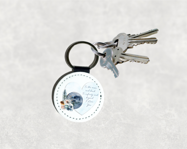 I love you, Leather Keyring